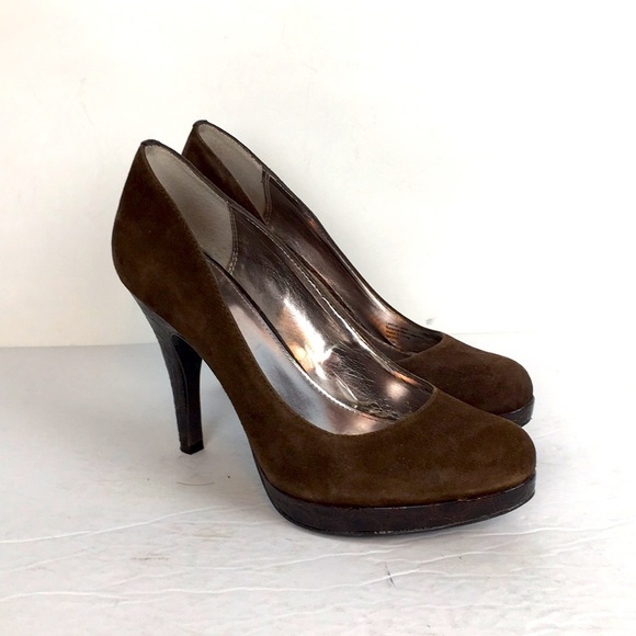 ALFANI Suede Leather Croc Embossed Stacked Heels    6.5 - Picture 8 of 13